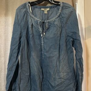 NWT women’s denim look top size s